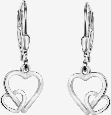 Sofia Milani Ohrringe 'Doubled Heart' in Silber: Vorderseite
