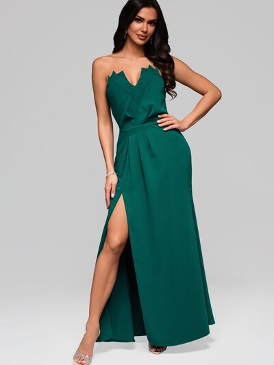 Ombre Abendkleid in 34 in dunkelgrün, Produktansicht