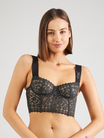 Tommy Jeans Bralette Bra in Grey: front