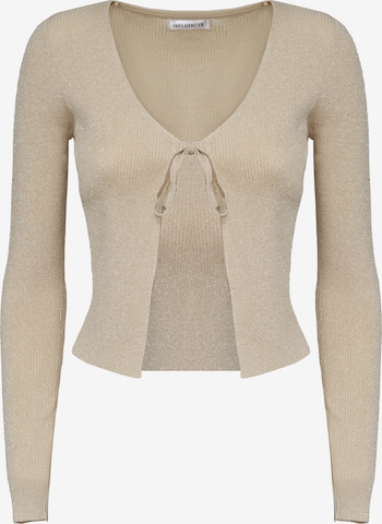 Giacchetta 'Lurex tie up cardigan' di Influencer in beige: frontale