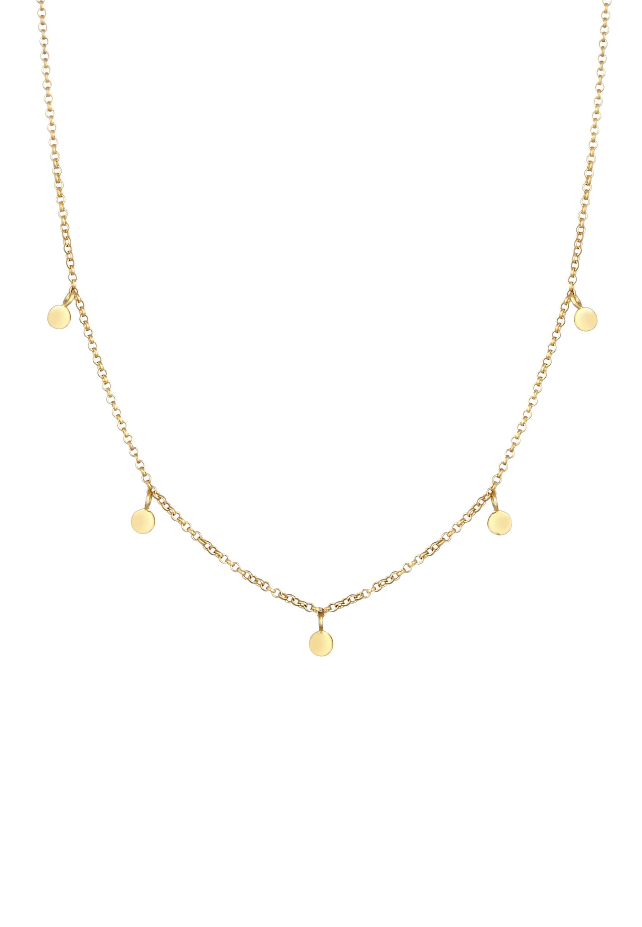 ELLI PREMIUM Halskette Geo, Kreis in Gold: Vorderseite