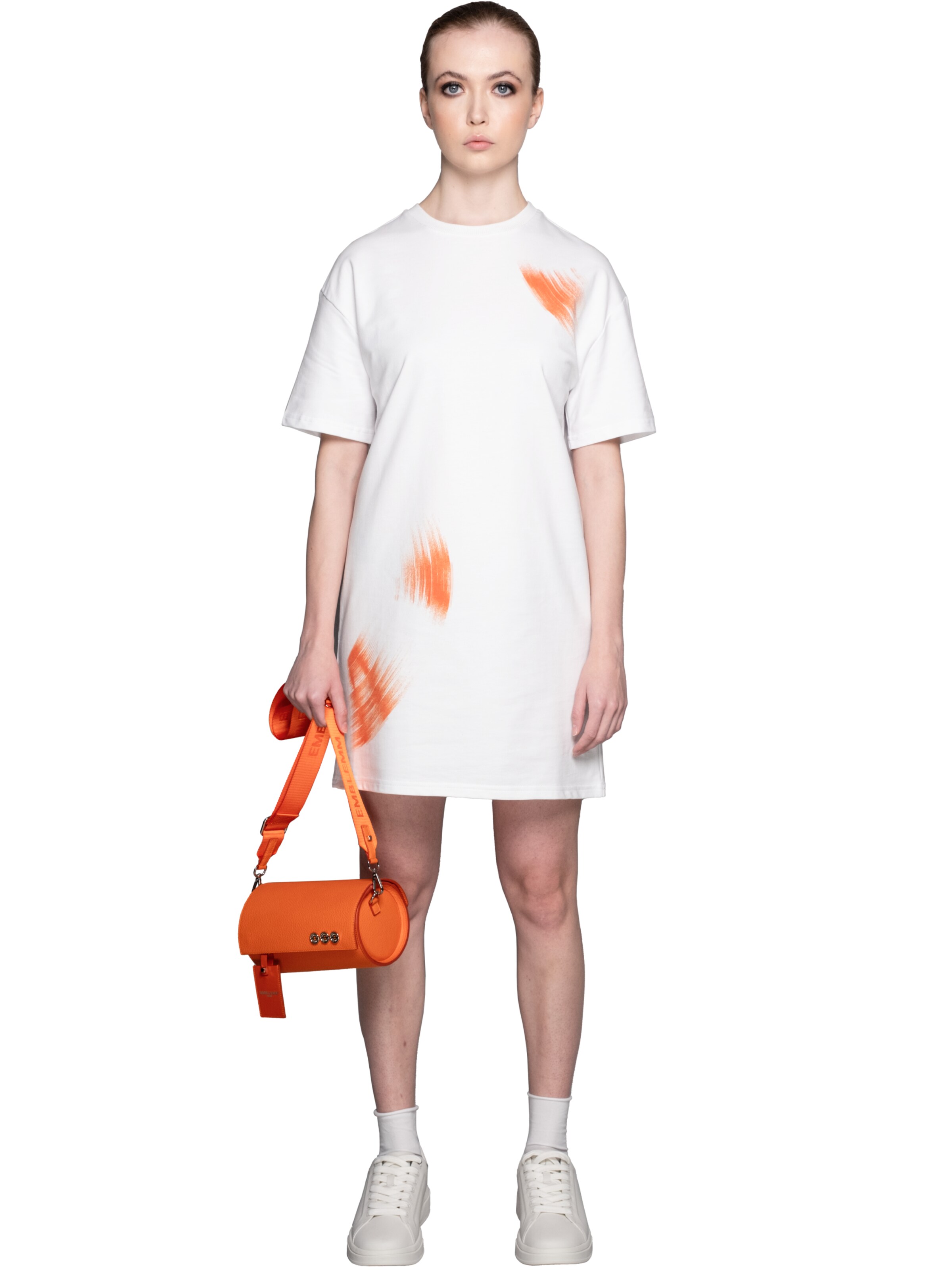 EMBLEMM Oversizekleid 'Vinyl' in Weiß