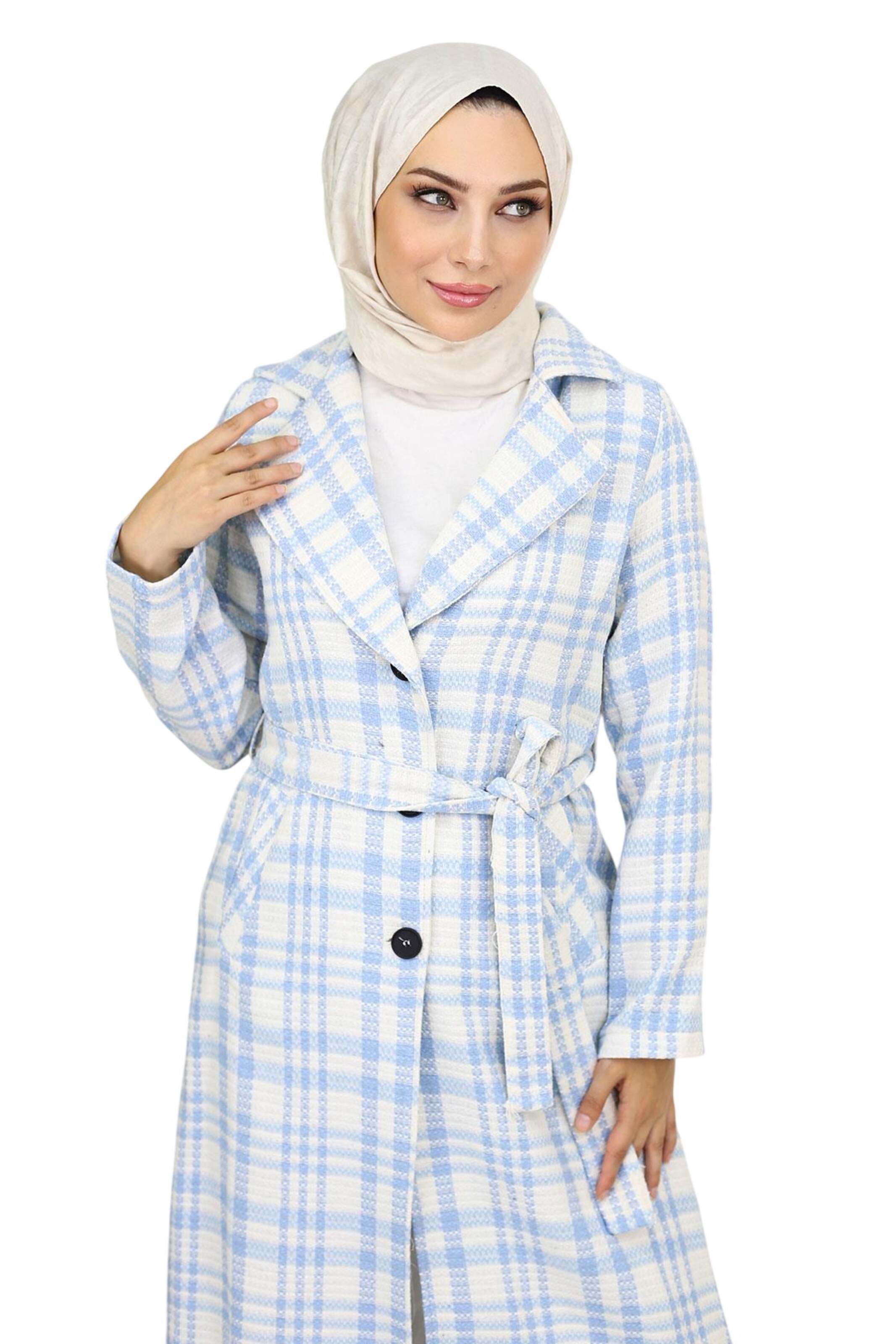 MODAMIHRAM Between-seasons coat in Blue