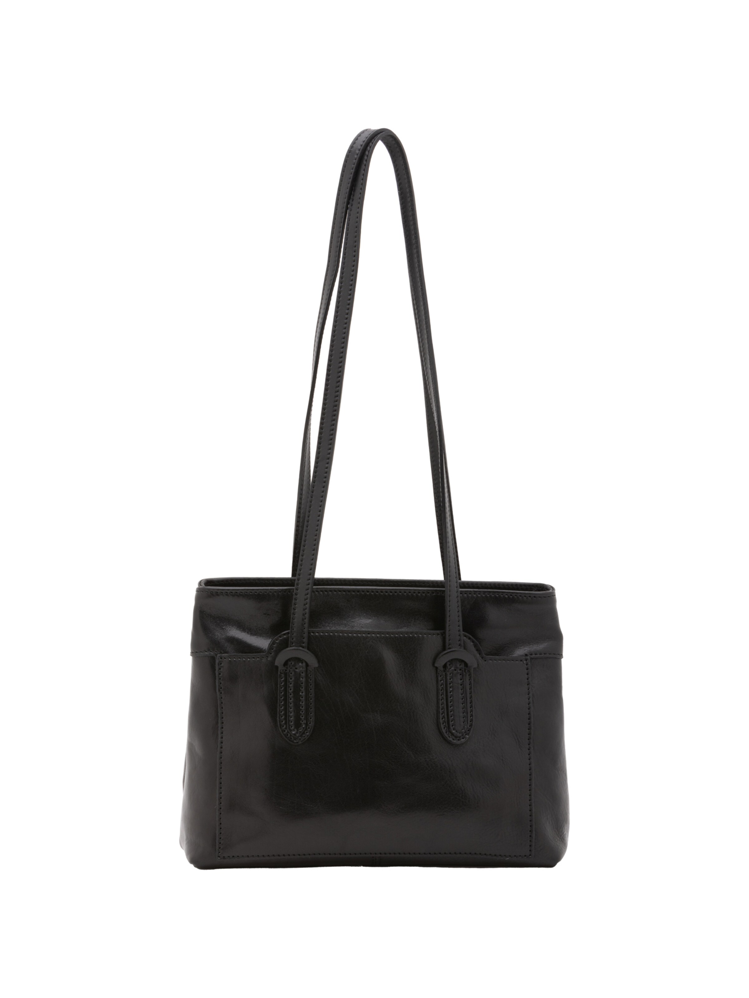 Borsa a spalla 'Borsa a Spalla Donna Vera Pelle Vacchetta - Chiusura Zip' di I Fratelli in nero: frontale