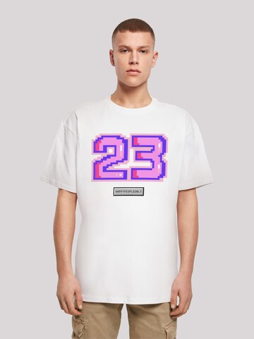 T-Shirt 'Pixel 23' F4NT4STIC en blanc : devant