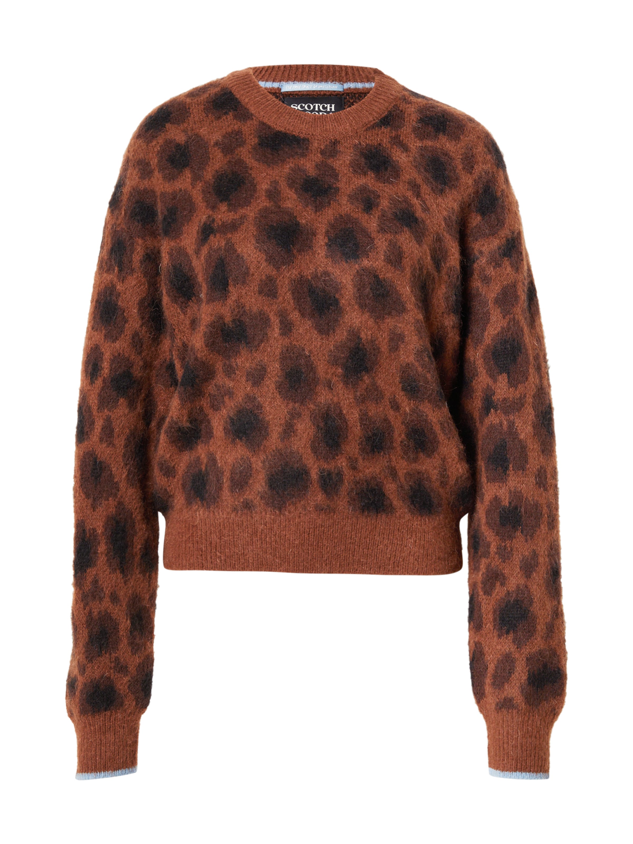SCOTCH &amp; SODA Trui &#x27;FUZZY&#x27; in Bruin: voorkant