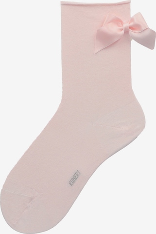 KUNERT Socks 'Ribbon Love' in Pink: front