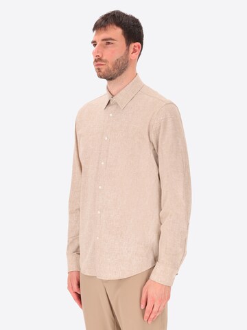 Distretto12 Comfort fit Overhemd 'Scarl' in Beige