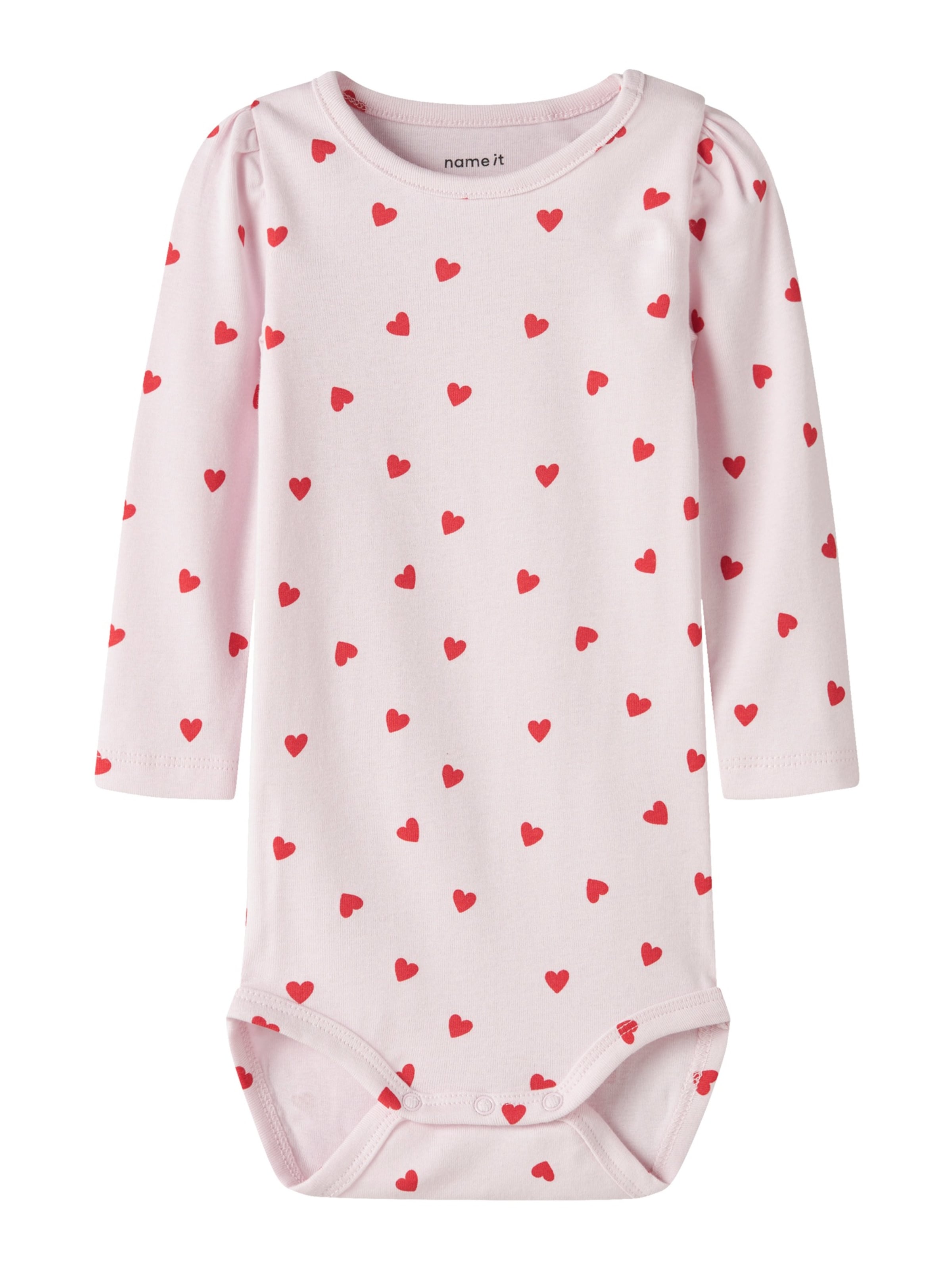 NAME IT Kezeslábas 'NBFBHEART' - rózsaszín: elől
