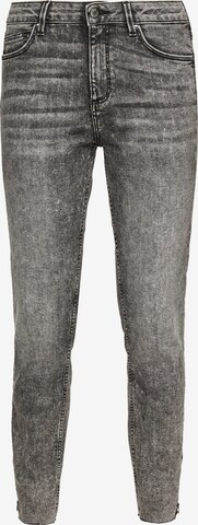 QS Skinny Broek in Grijs: voorkant