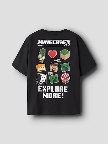 NAME IT Shirt 'Minecraft' in Black