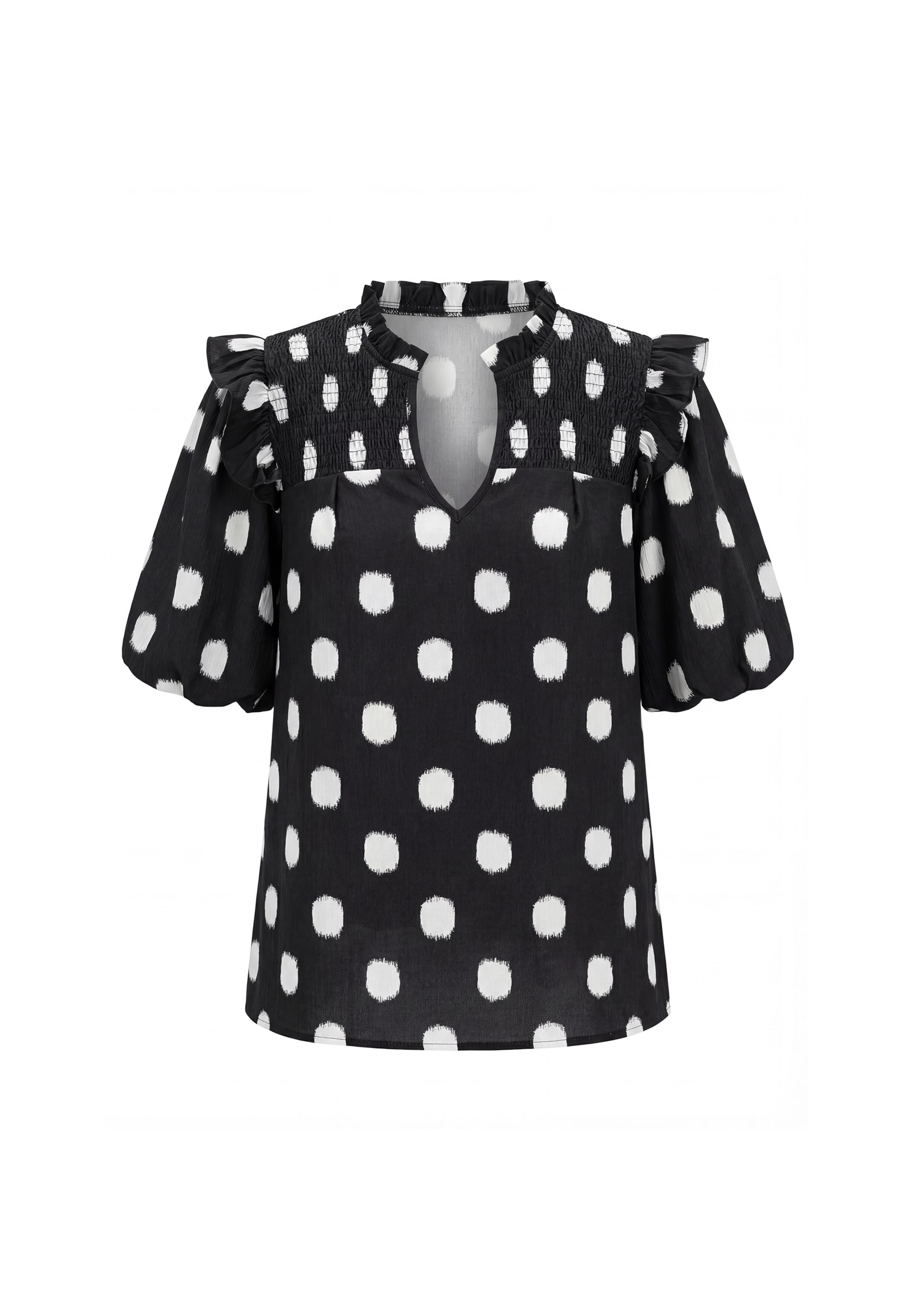 faina Blusa en L en negro / blanco, Vista del producto