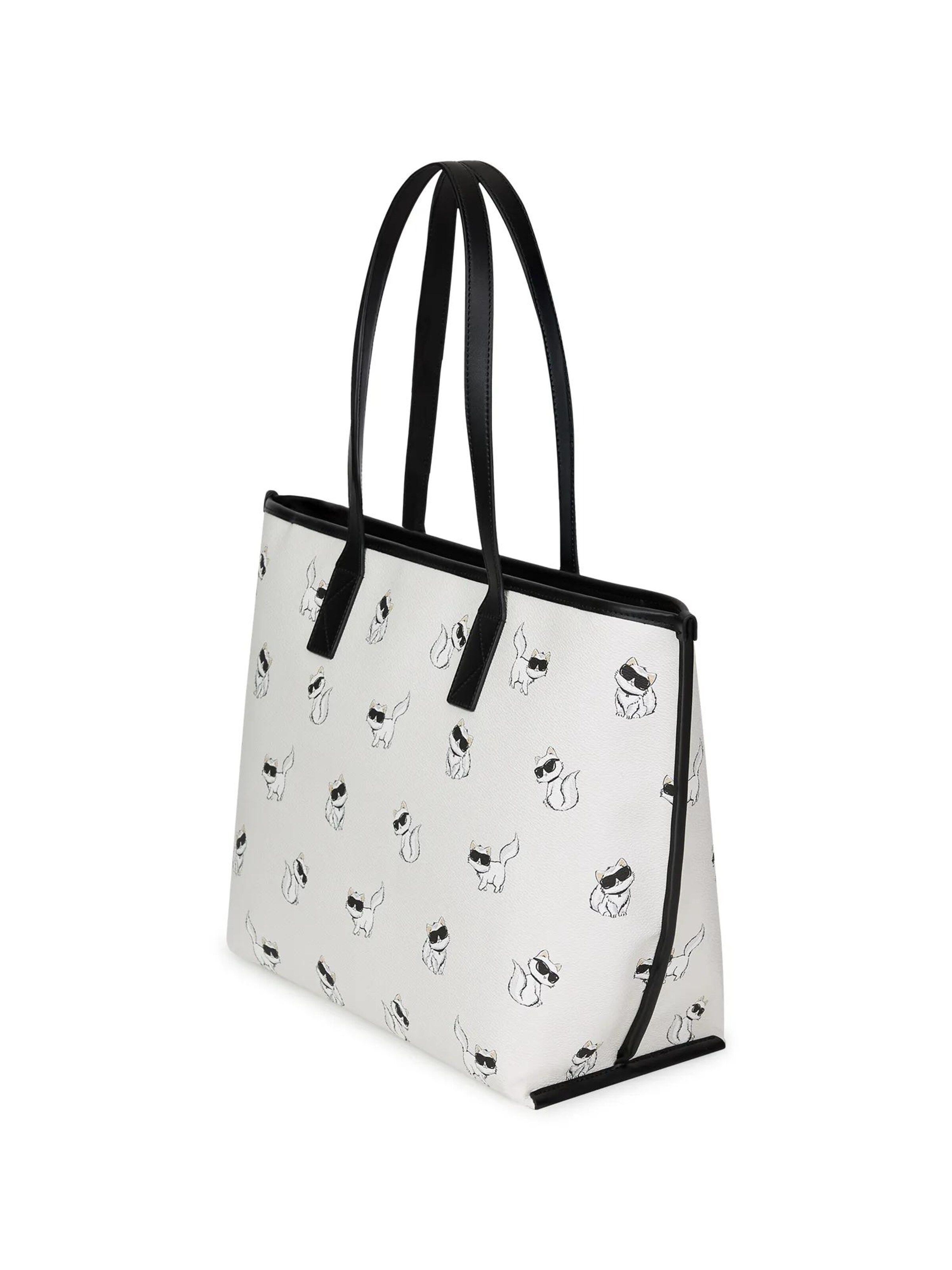 Karl Lagerfeld Shopper táska 'Ikon Choupette' - fehér