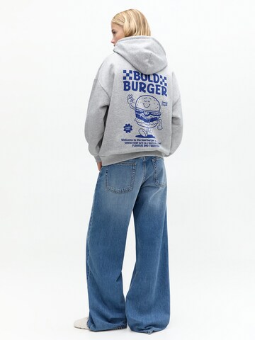 Pull&Bear Sweatshirt 'PACIFIC' in Grey: front