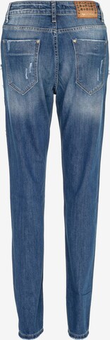 CIPO & BAXX Skinny Jeans 'Patched Rose' in Blau