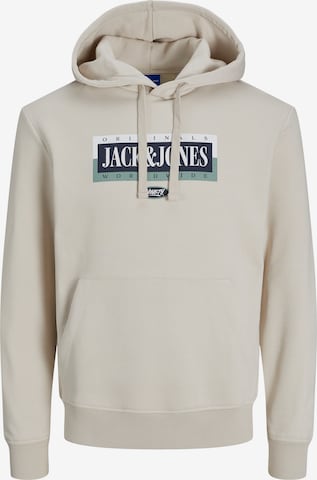 JACK & JONES - Sweatshirt 'Cobin' em bege: frente