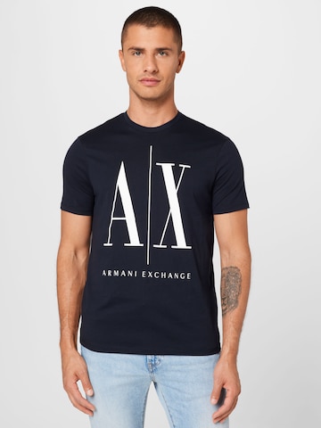 Coupe regular T-Shirt '8NZTPA' ARMANI EXCHANGE en bleu : devant