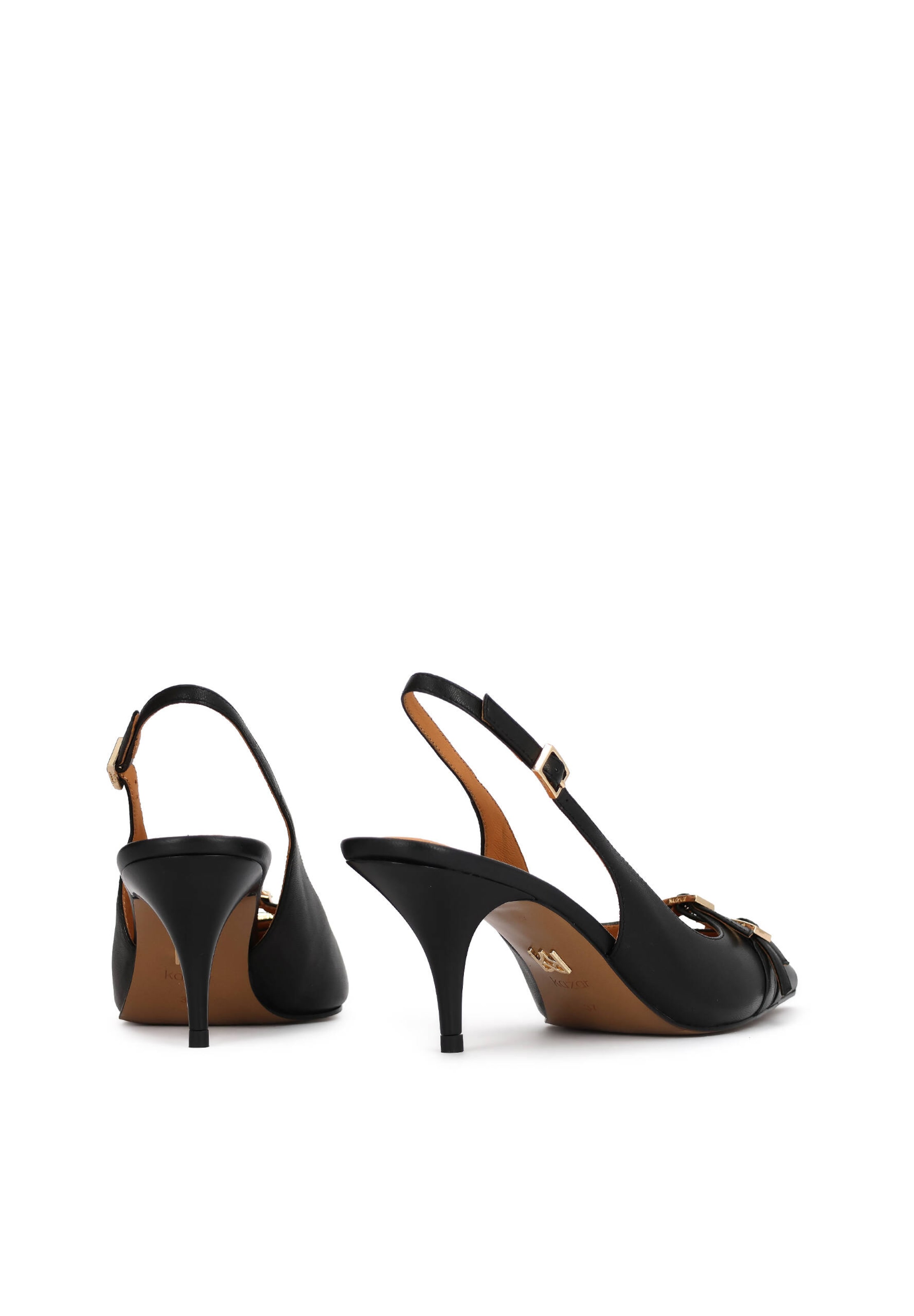 Kazar Дамски обувки на ток с отворена пета в черно