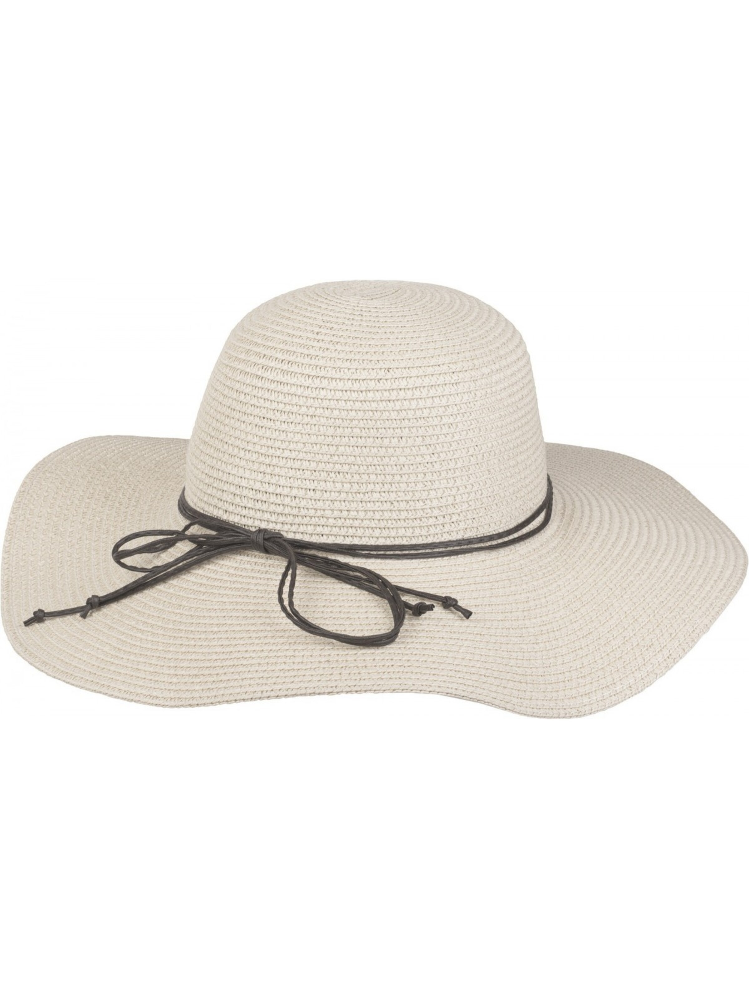 styleBREAKER Hat 'Floppy Sonnenhut mit schmalem Zierband und Schleife' in Beige: front