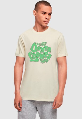 ABSOLUTE CULT T-Shirt 'Willy Wonka And The Chocolate Factory - Oompa Loompa Land' in Beige: Vorderseite