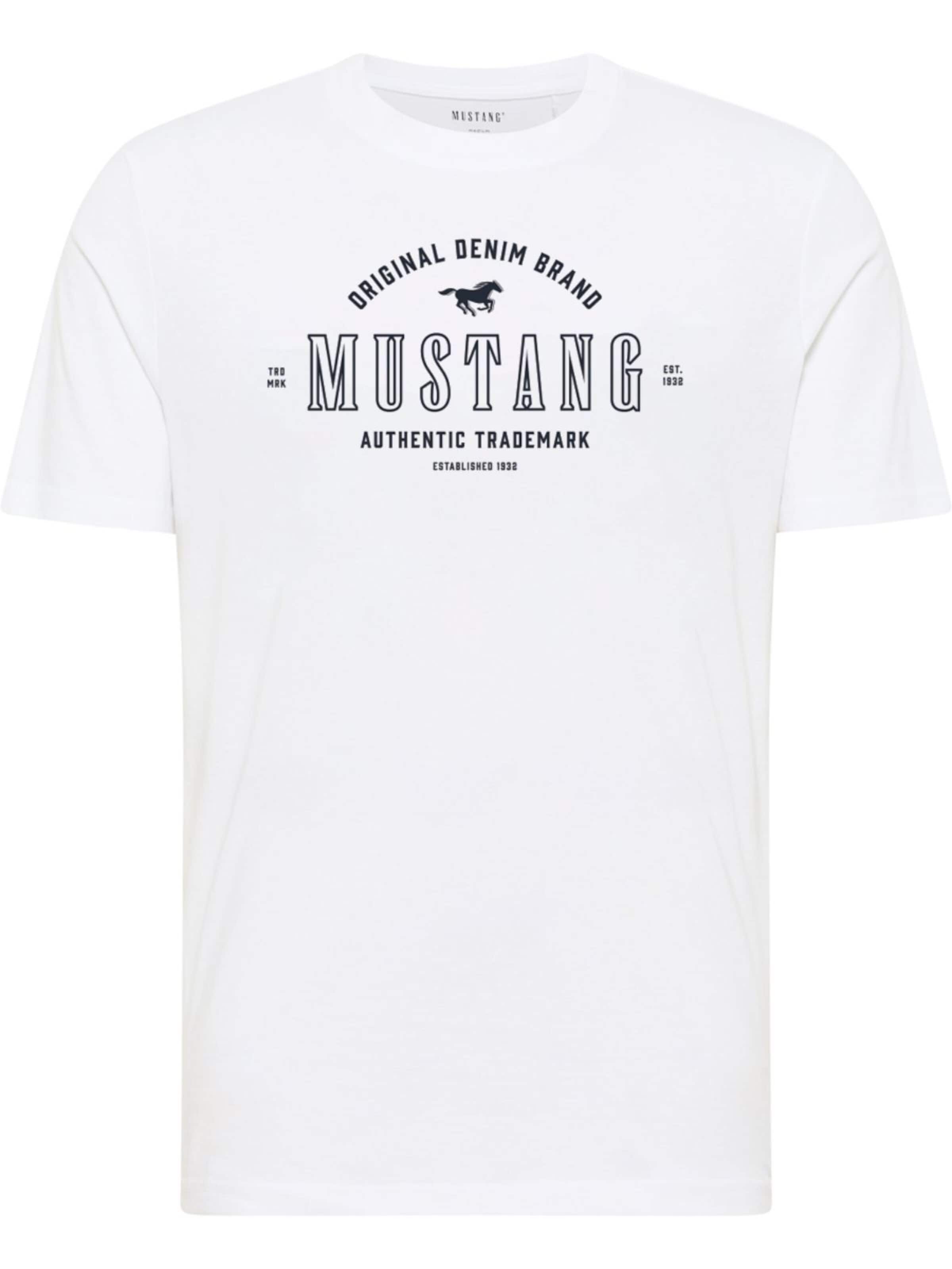 Maglietta 'Mustang Style Alex General White 1017999 2045' di MUSTANG in bianco: frontale