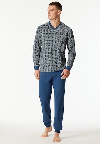 SCHIESSER Pyjama lang ’ für Herren ’ in Blau