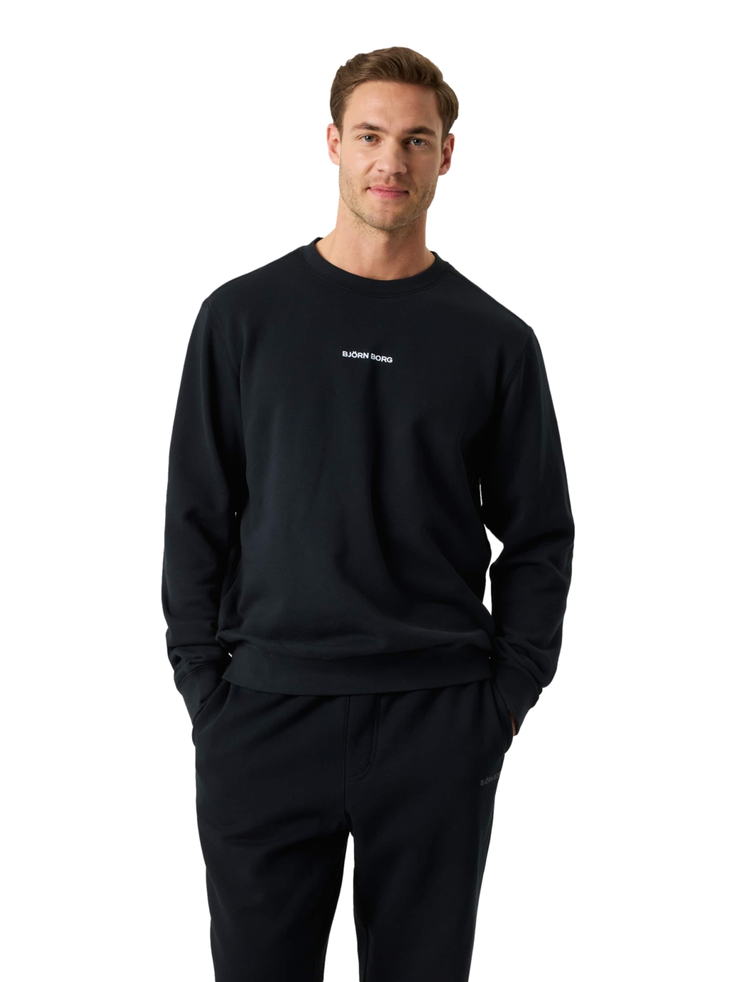 BJÖRN BORG Sweatshirt in Zwart: voorkant