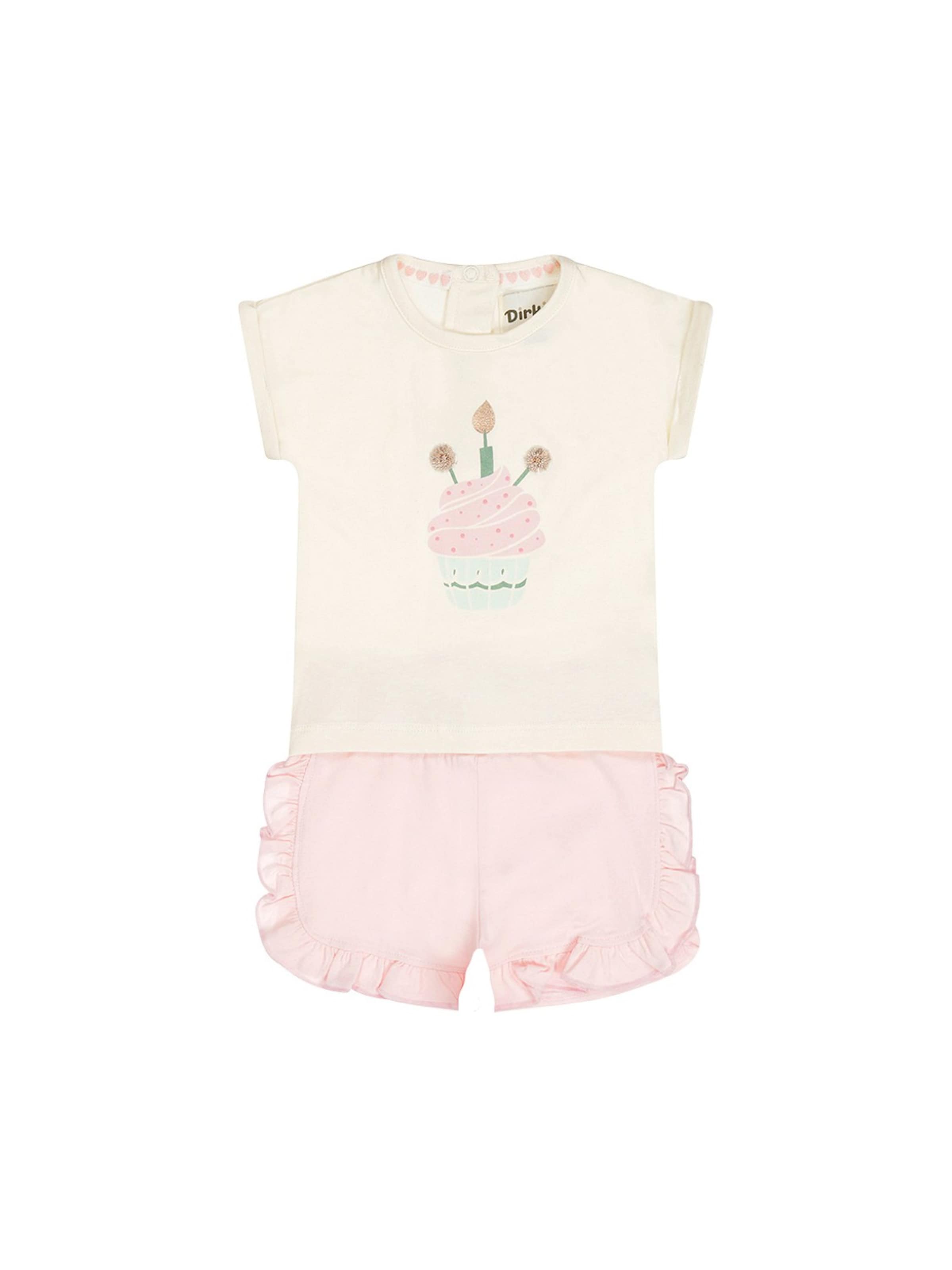 Set '2 pc set, T-shirt, Jogging shorts' Dirkje en rose : devant