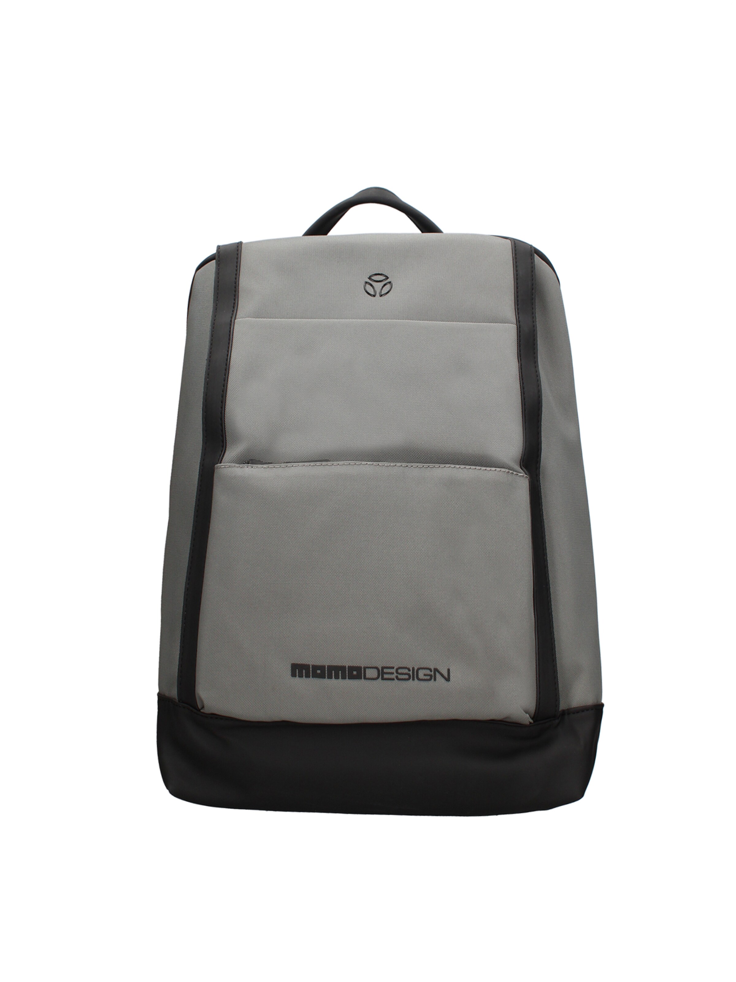 Zaino 'Zaino Uomo Momo Design Poliuretanico con Zip e Tasche Organizzate' di Momo Design in grigio: frontale