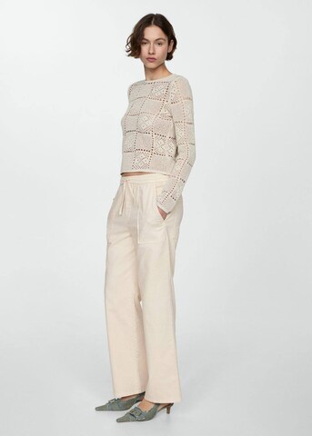 MANGO Loosefit Hose 'Suki' in Weiß