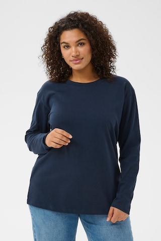 KAFFE CURVE - Camisa 'KCHellen' em azul: frente