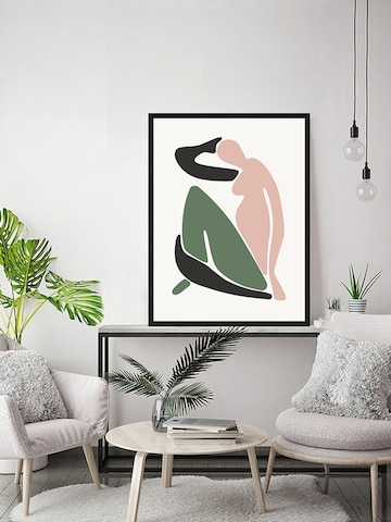 Liv Corday Bild 'Pink and Green Figure' in Schwarz