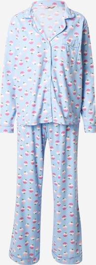 Boux Avenue Pyjama en bleu clair / rose / rouge / blanc, Vue avec produit