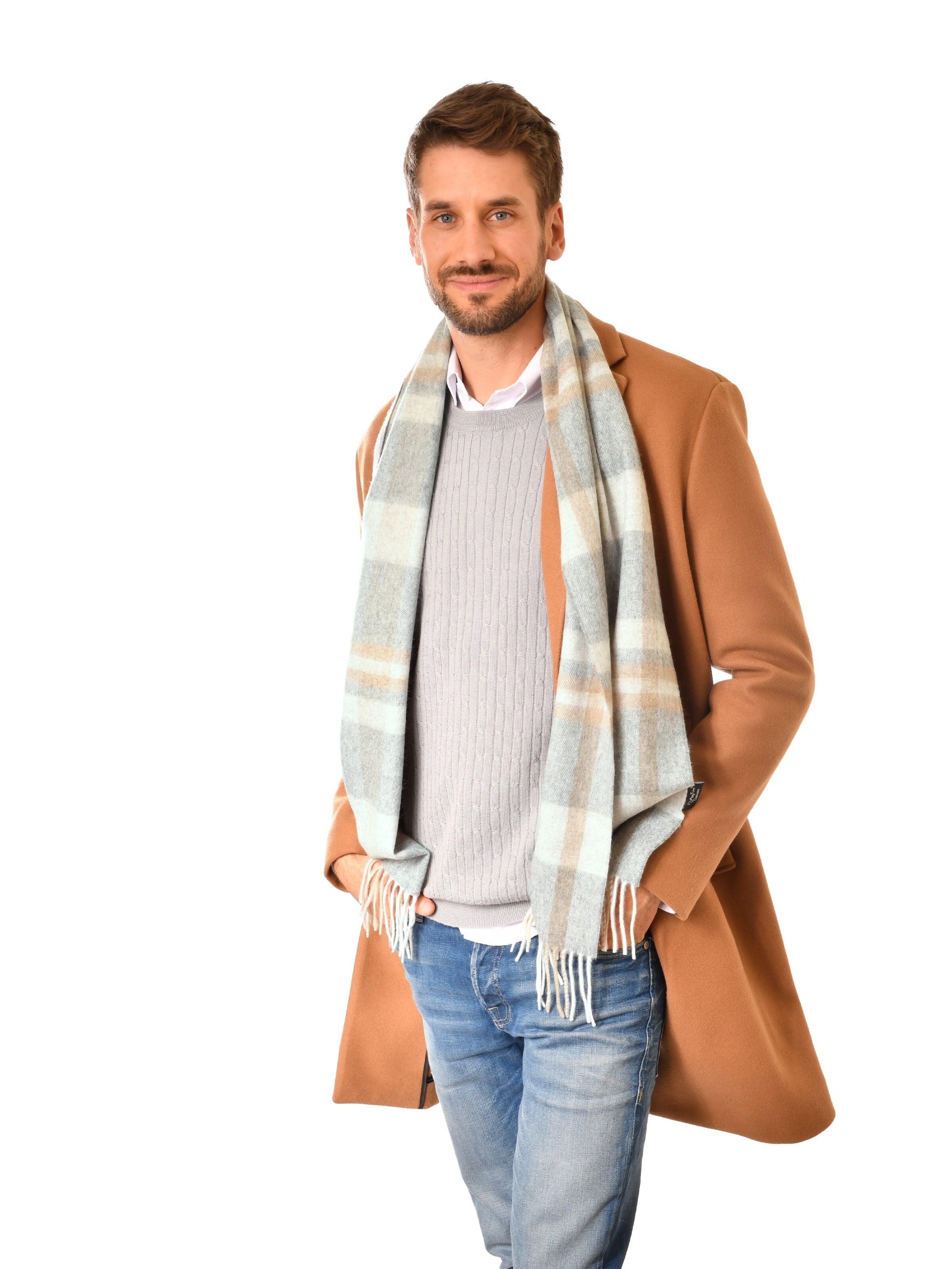 MayTree Scarf 'Tartan' in Grey