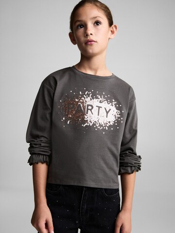 MANGO KIDS Póló 'PARTY' - szürke: elől