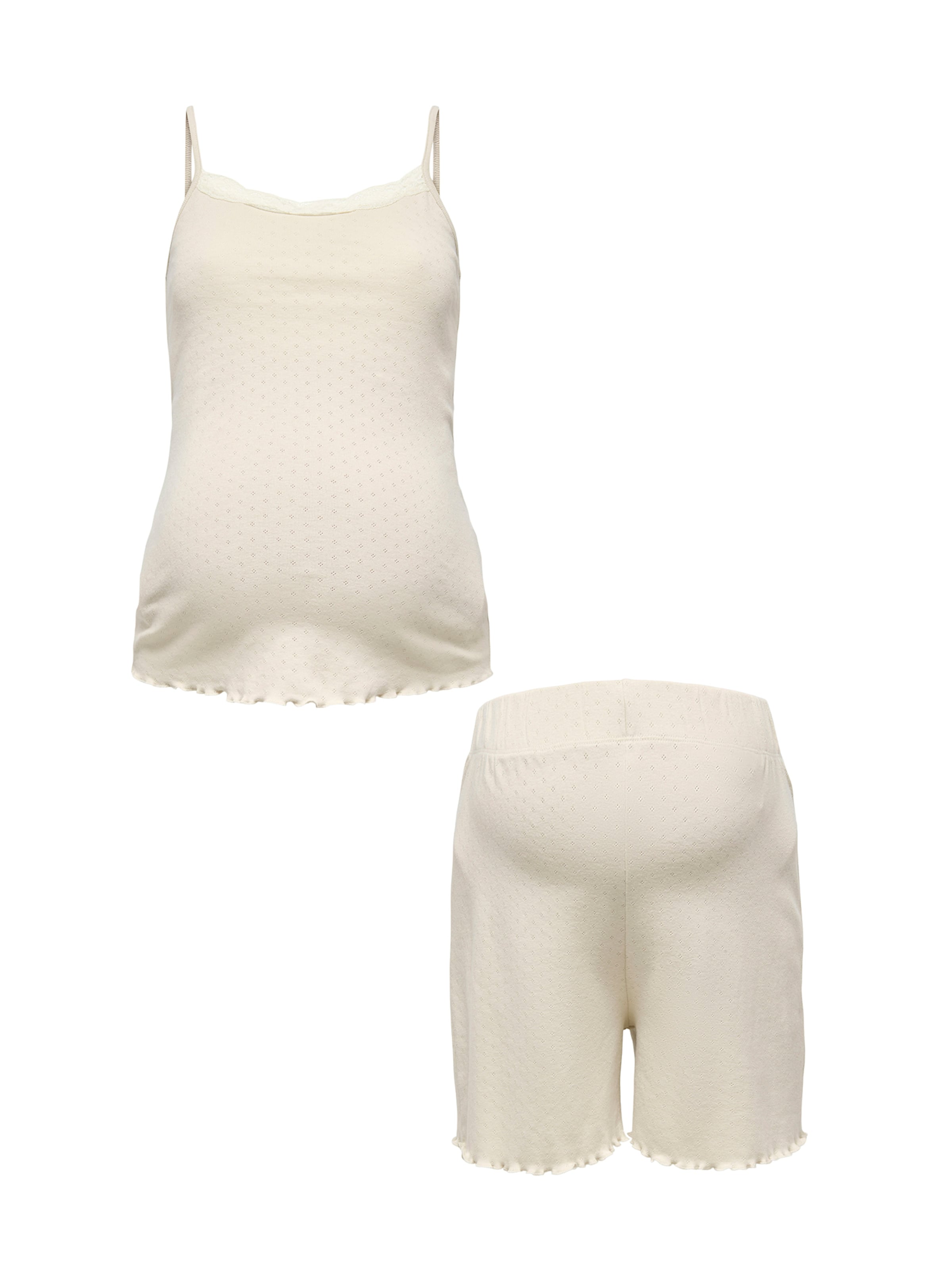 Only Maternity Шорти 'OLMPOINT' в бежово: отпред