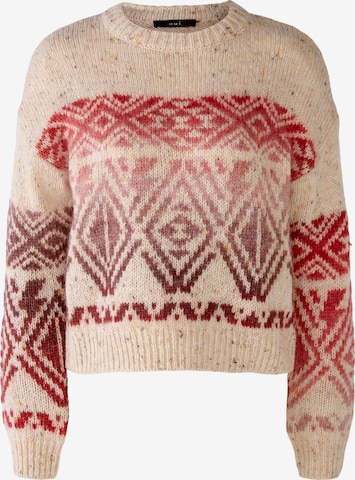 OUI Sweter w kolorze beżowy: przód