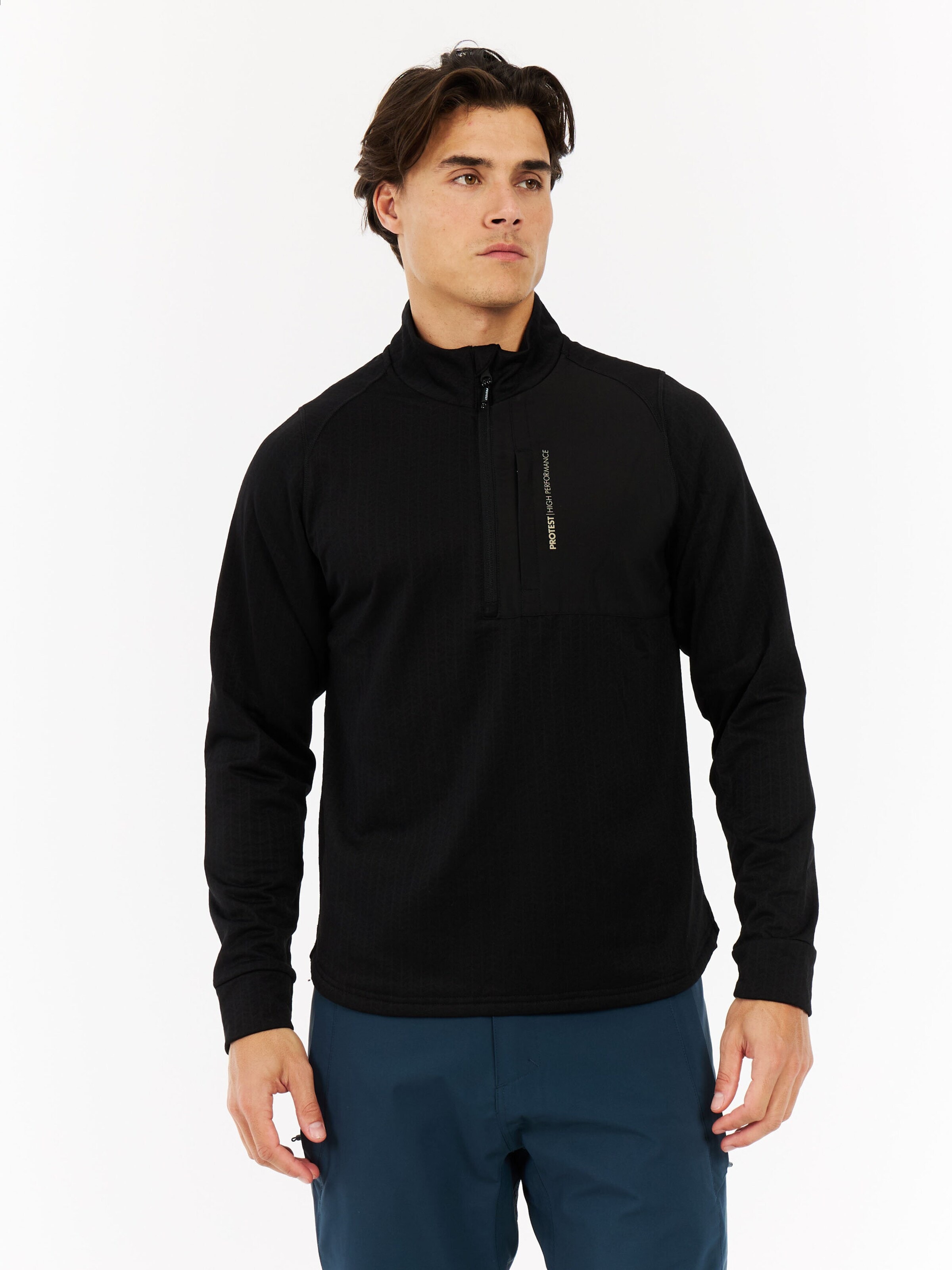 PROTEST Athletic Sweatshirt 'PRTCatcher' in Black: front