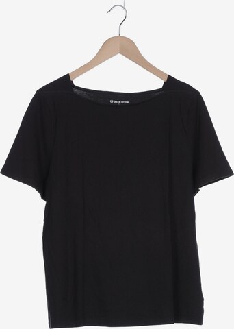 Green Cotton Top & Shirt in XXXL in Black: front