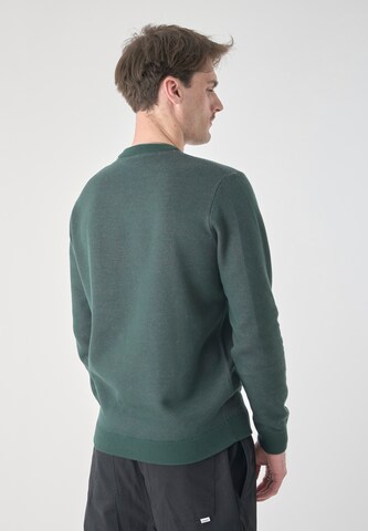 Cleptomanicx Sweater 'Cat & Dog' in Green