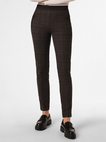 Anna Montana Slim fit Pants ' Angelika ' in Brown: front
