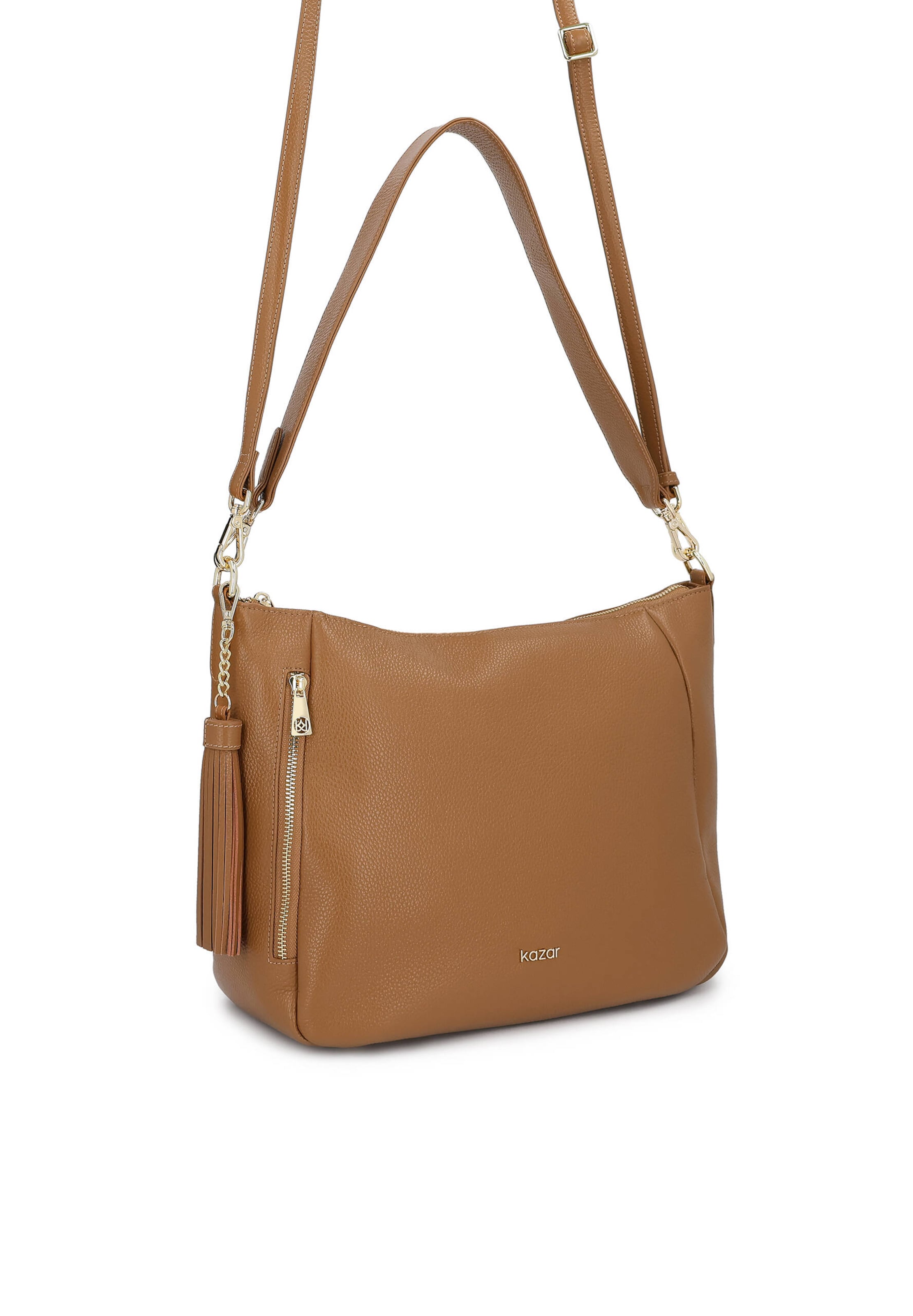 Kazar Skuldertaske i brun