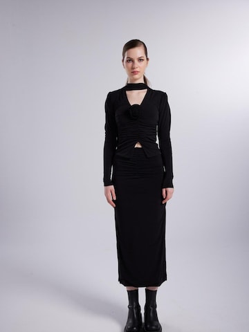 HOLLY LOLLY Bluse‌‌‌‌‌ in Schwarz: Vorderseite