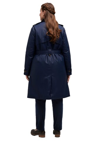 Ulla Popken Between-Seasons Coat in Blue