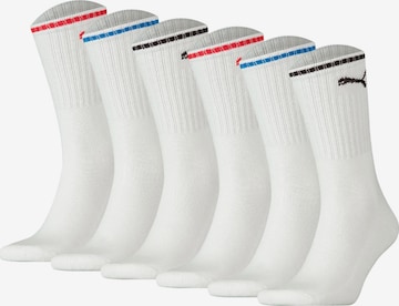 Chaussettes de sport PUMA en blanc : devant