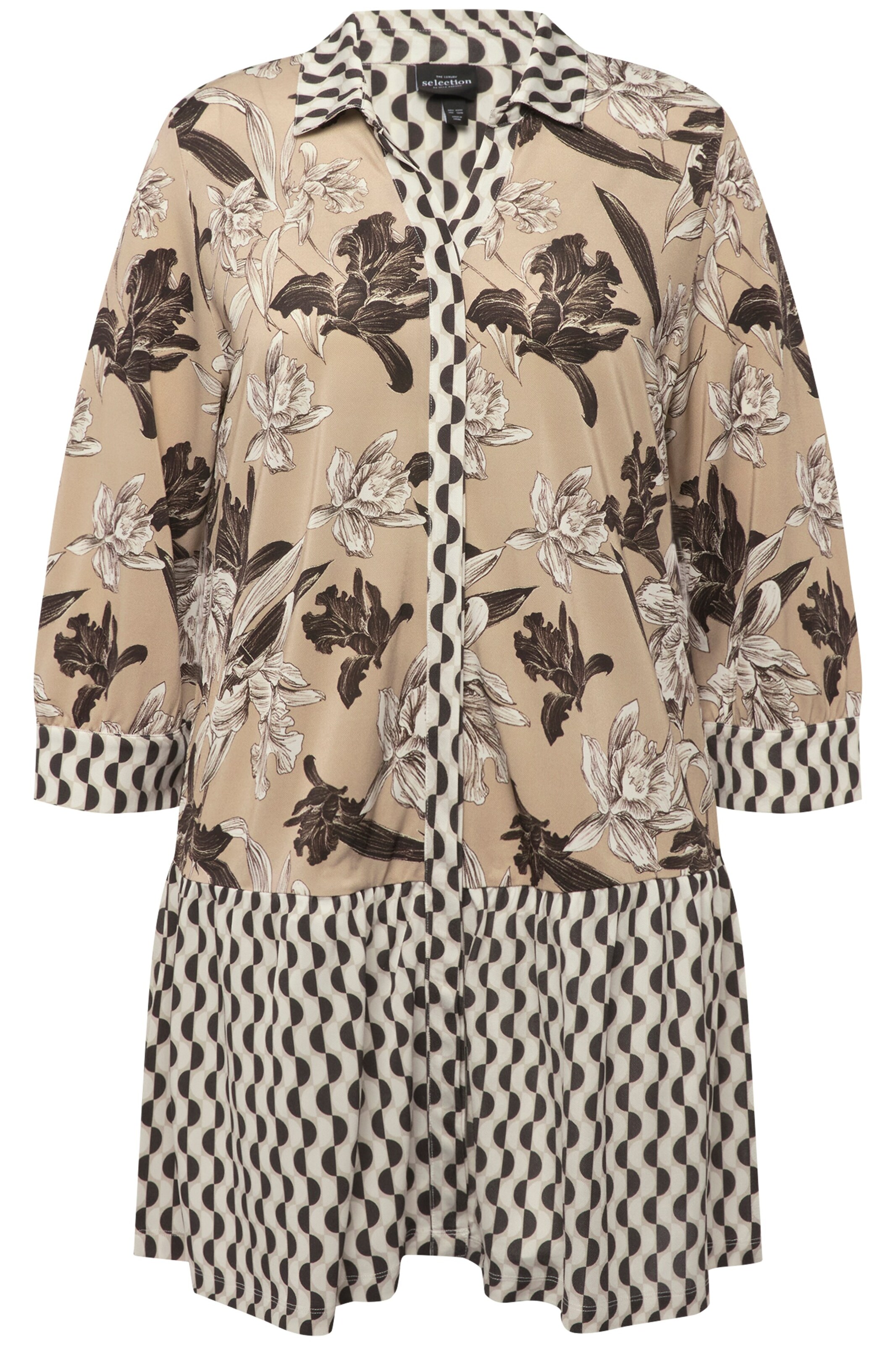 Ulla Popken Tuniek in Beige: voorkant