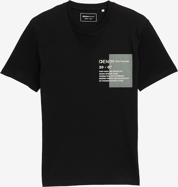 TOM TAILOR DENIM T-Shirt in Schwarz: Vorderseite