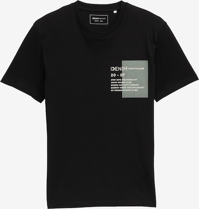 Marškinėliai iš TOM TAILOR DENIM, spalva – pilka / juoda / balta, Prekių apžvalga