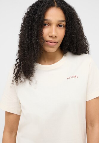 MUSTANG T-Shirt 'Floris' in Weiß