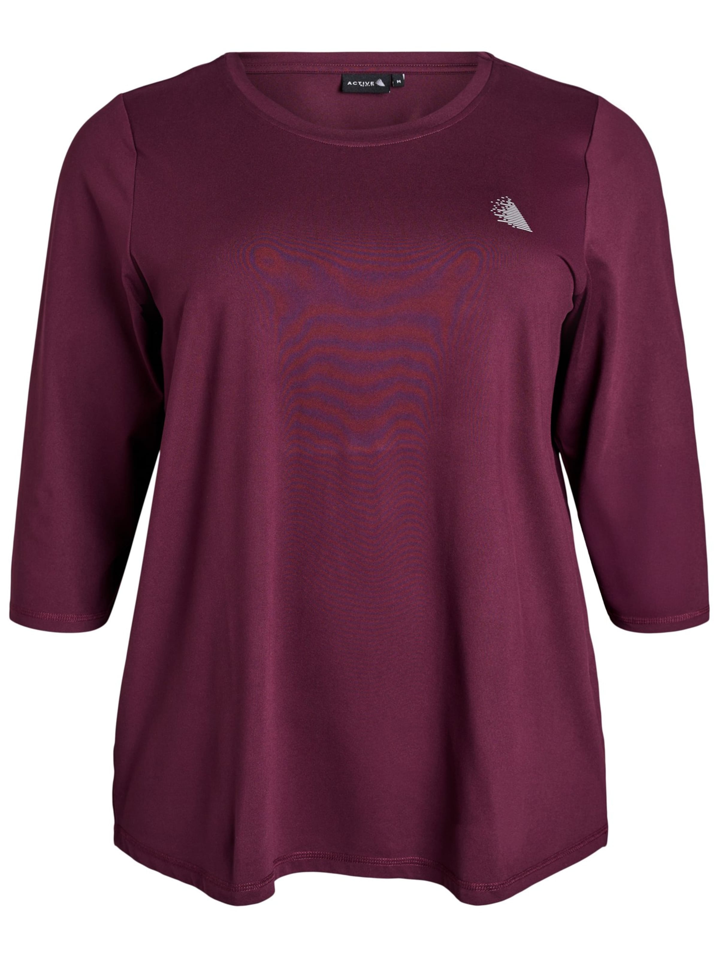 Active by Zizzi Shirt &#x27;ABASIC ONE&#x27; in Rood: voorkant